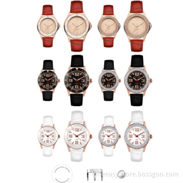 Fashion Sports Quartz Wrist Watch for Gift with Genuine Leather